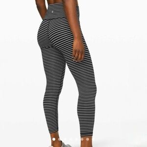 Striped Black and White Lululemon Leggings
